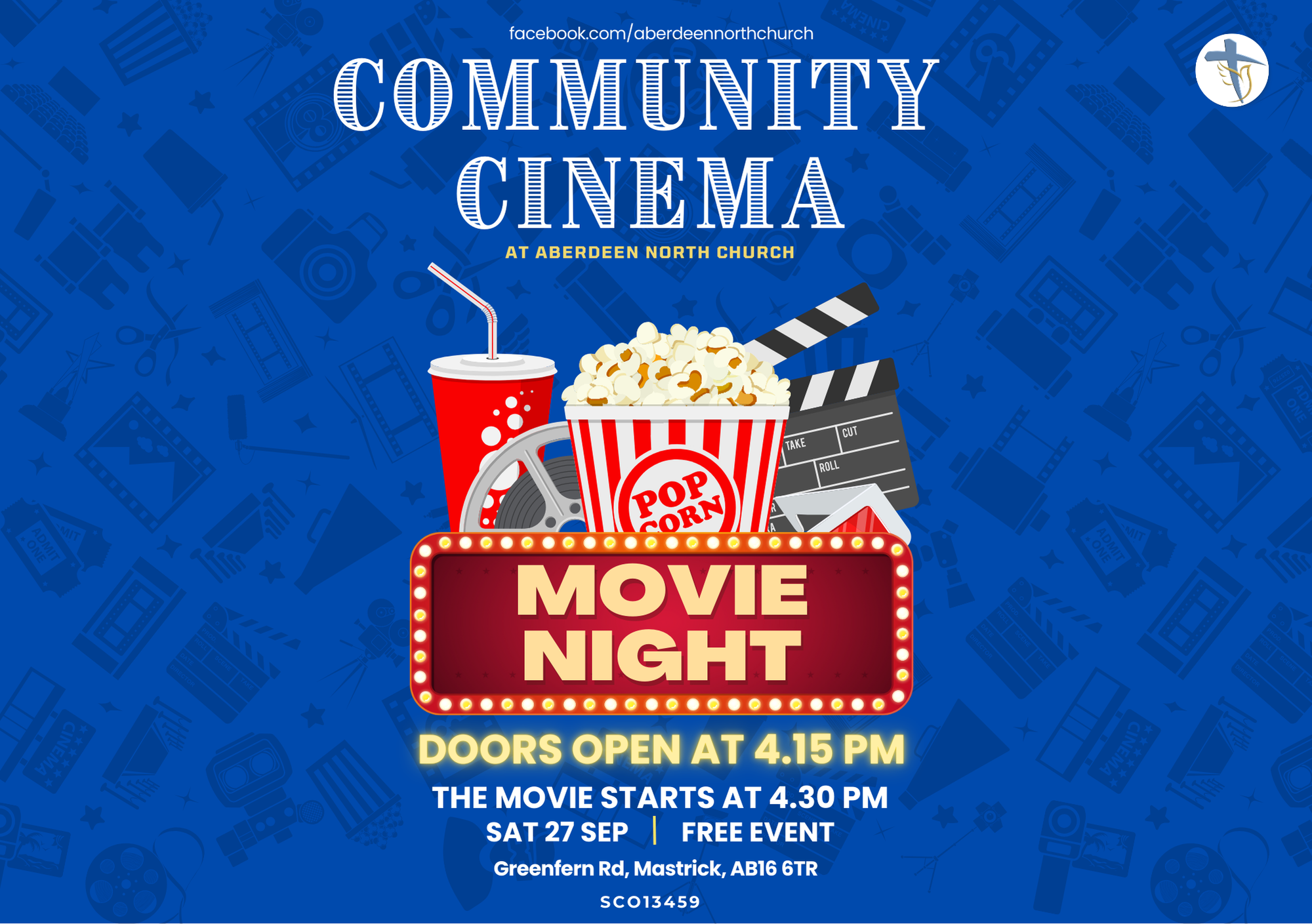 Red and Yellow Modern Valentine's Movie Night Poster (A5 (Landscape)) (1)